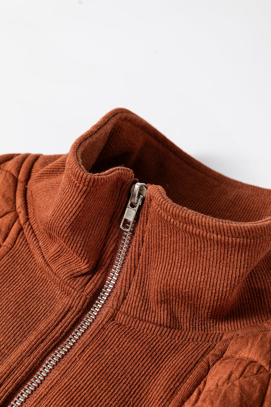 Textured Half-Zip Pullover