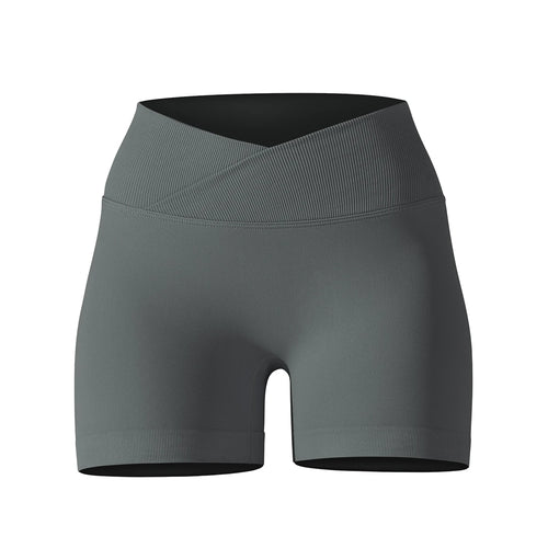 Cross-Waist Fitness Shorts