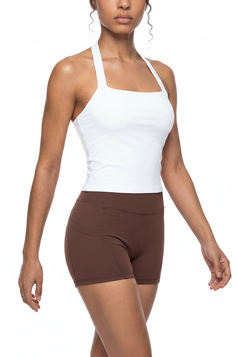 Women's Halter Crop Sports Bra