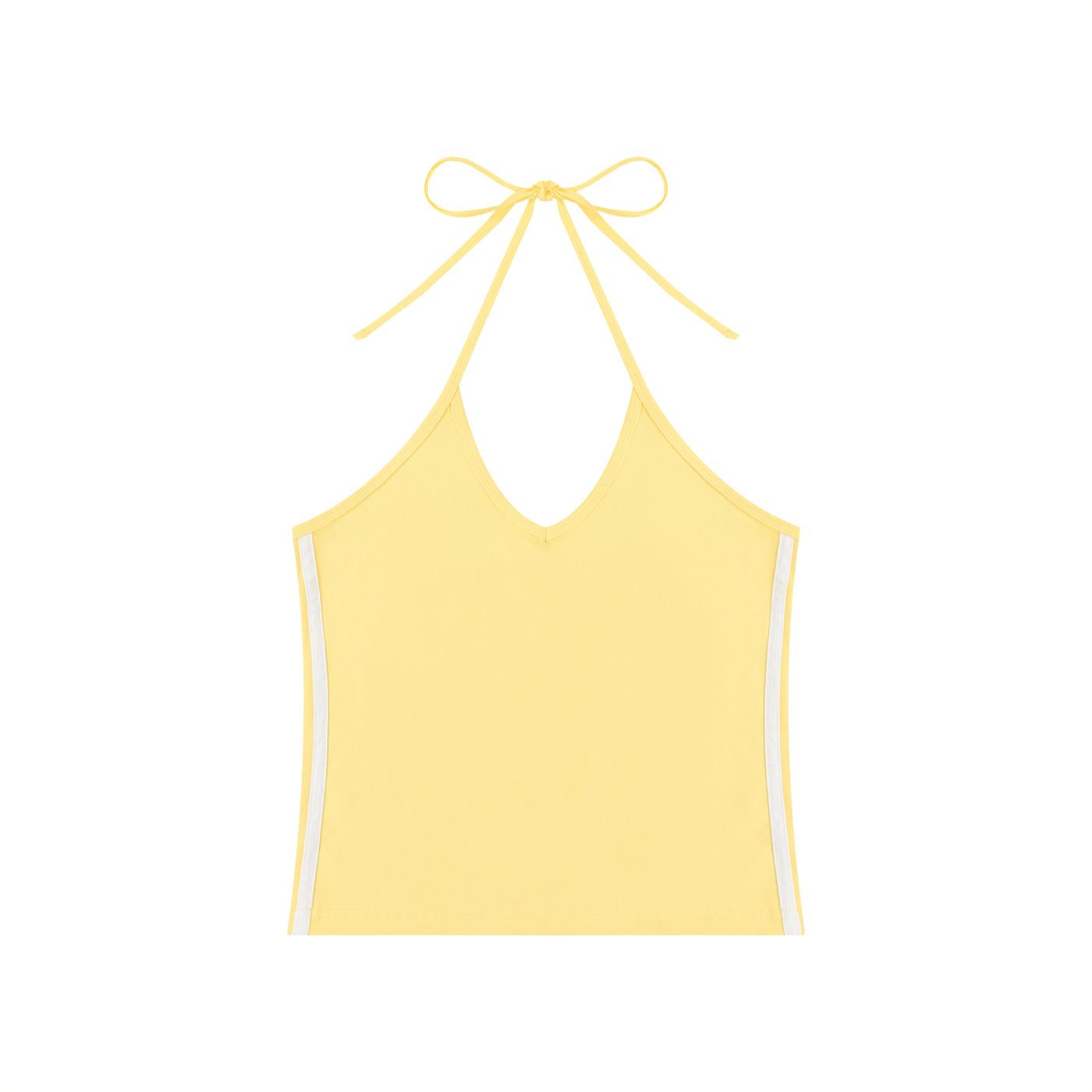 Women's Color Block Halter Crop Tank Top