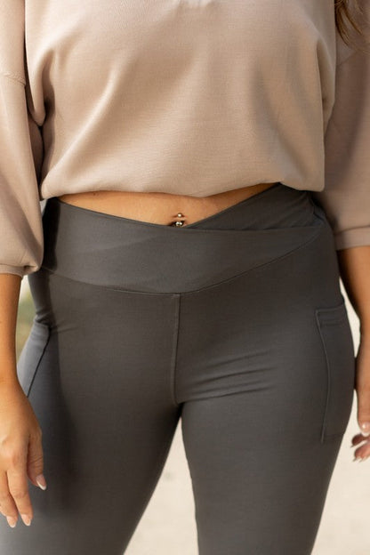 Charcoal Crossover Leggings