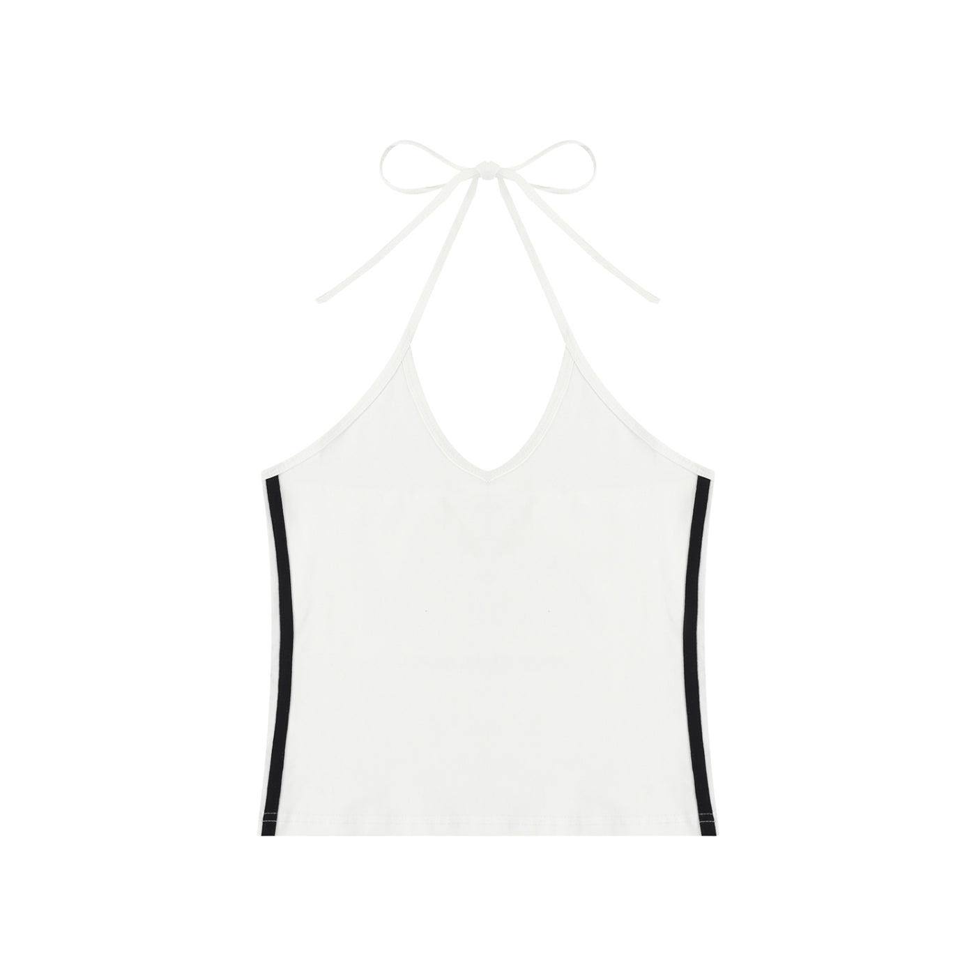 Women's Color Block Halter Crop Tank Top