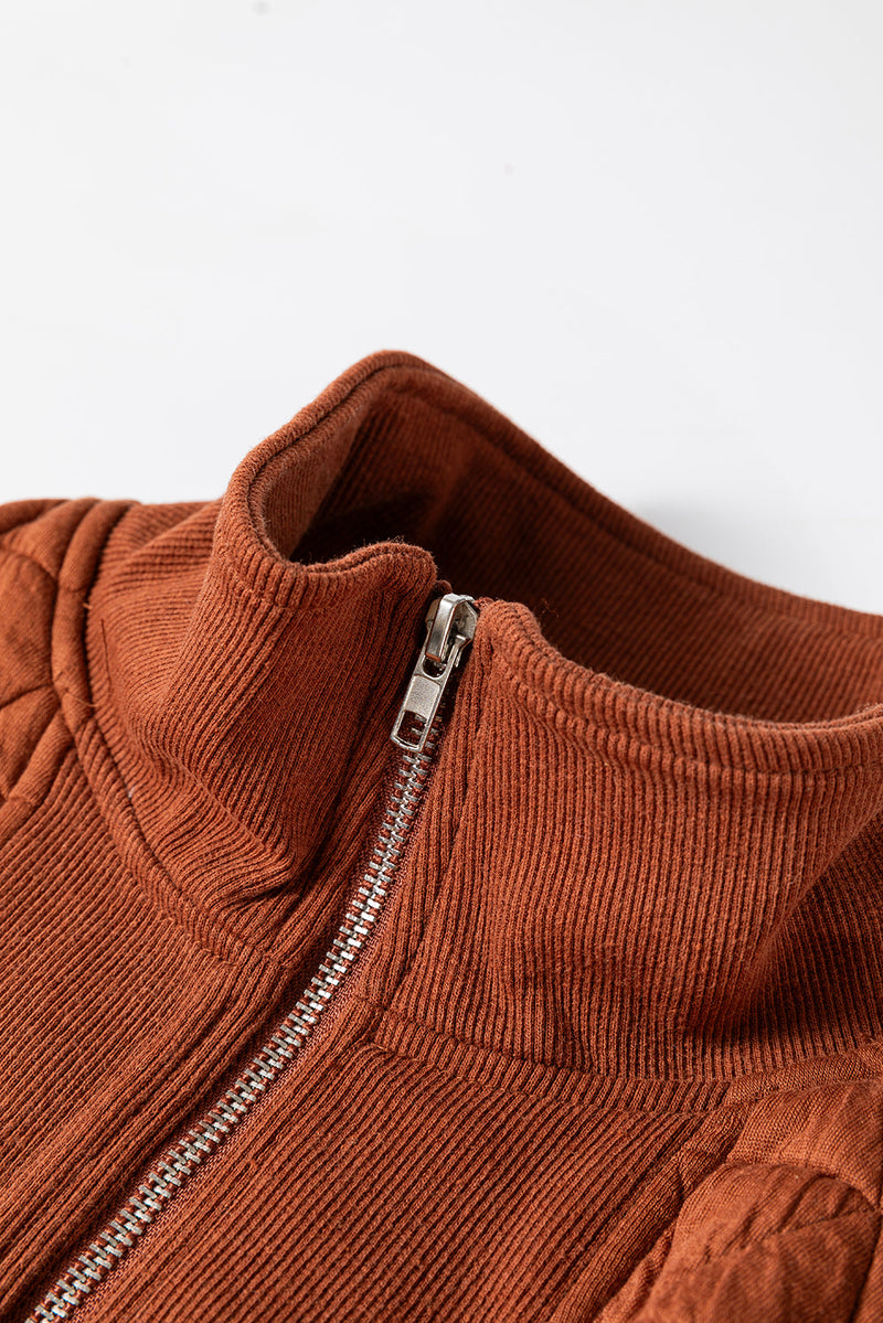 Textured Half-Zip Pullover