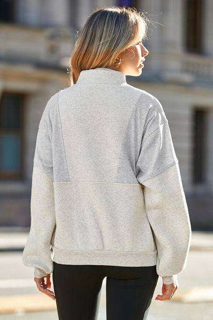 Stand Collar Fleece Sweatshirt