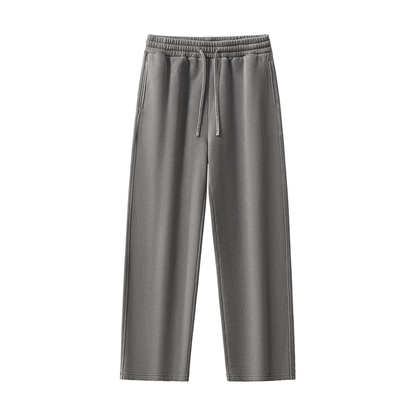 Frayed Enzyme Washed Fleece Sweatpants