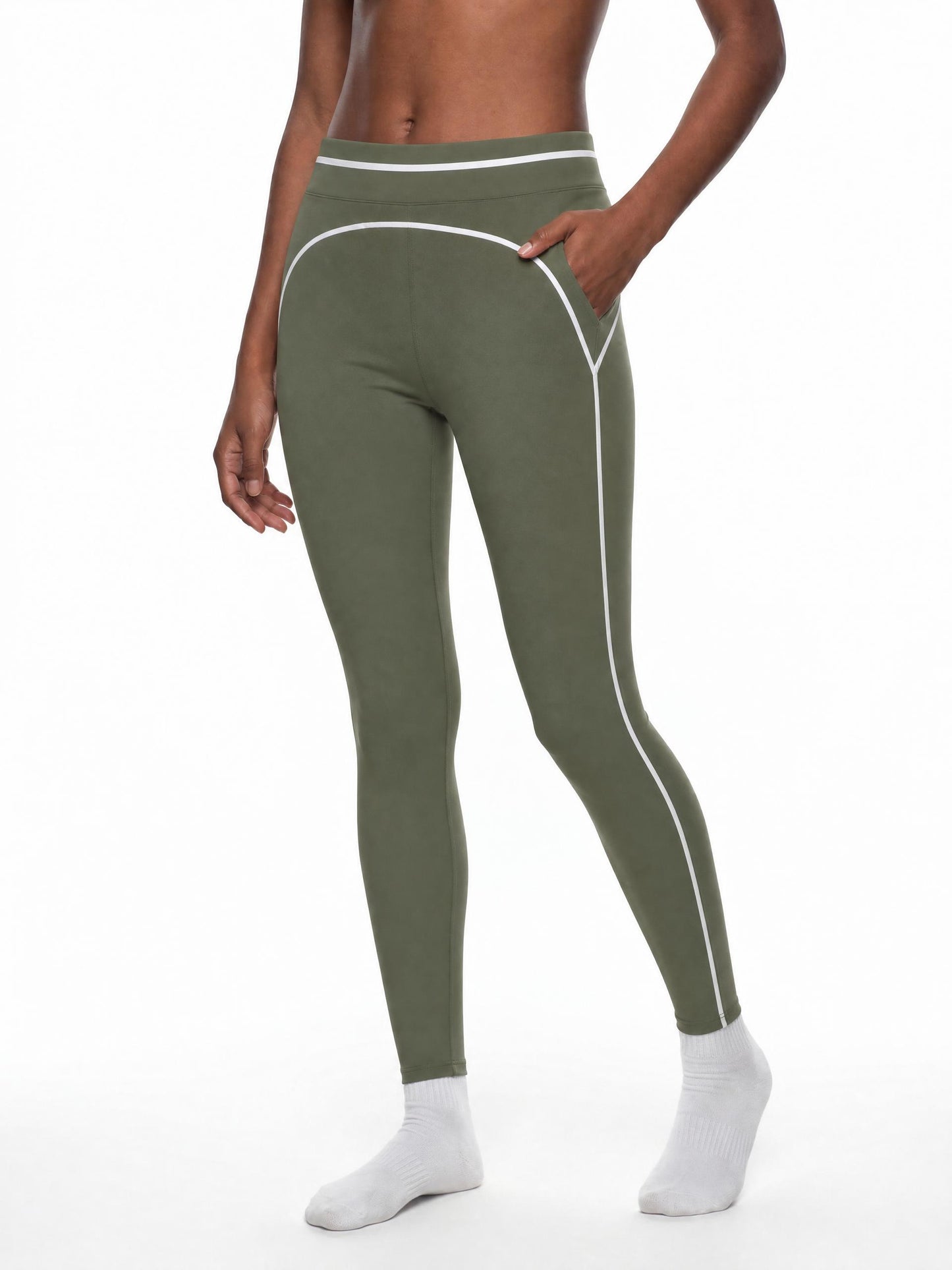 Women's High Rise Topstitching Leggings