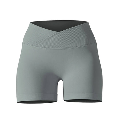 Cross-Waist Fitness Shorts