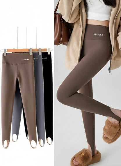 Rabbit Fleece Thicken Boots Leggings