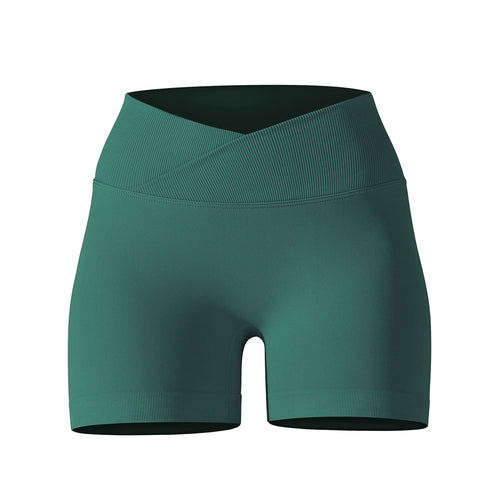 Cross-Waist Fitness Shorts