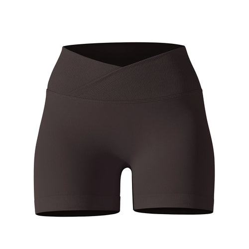 Cross-Waist Fitness Shorts