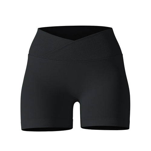 Cross-Waist Fitness Shorts