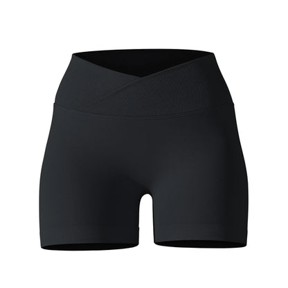 Cross-Waist Fitness Shorts