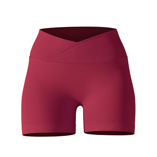Cross-Waist Fitness Shorts