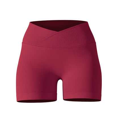 Cross-Waist Fitness Shorts