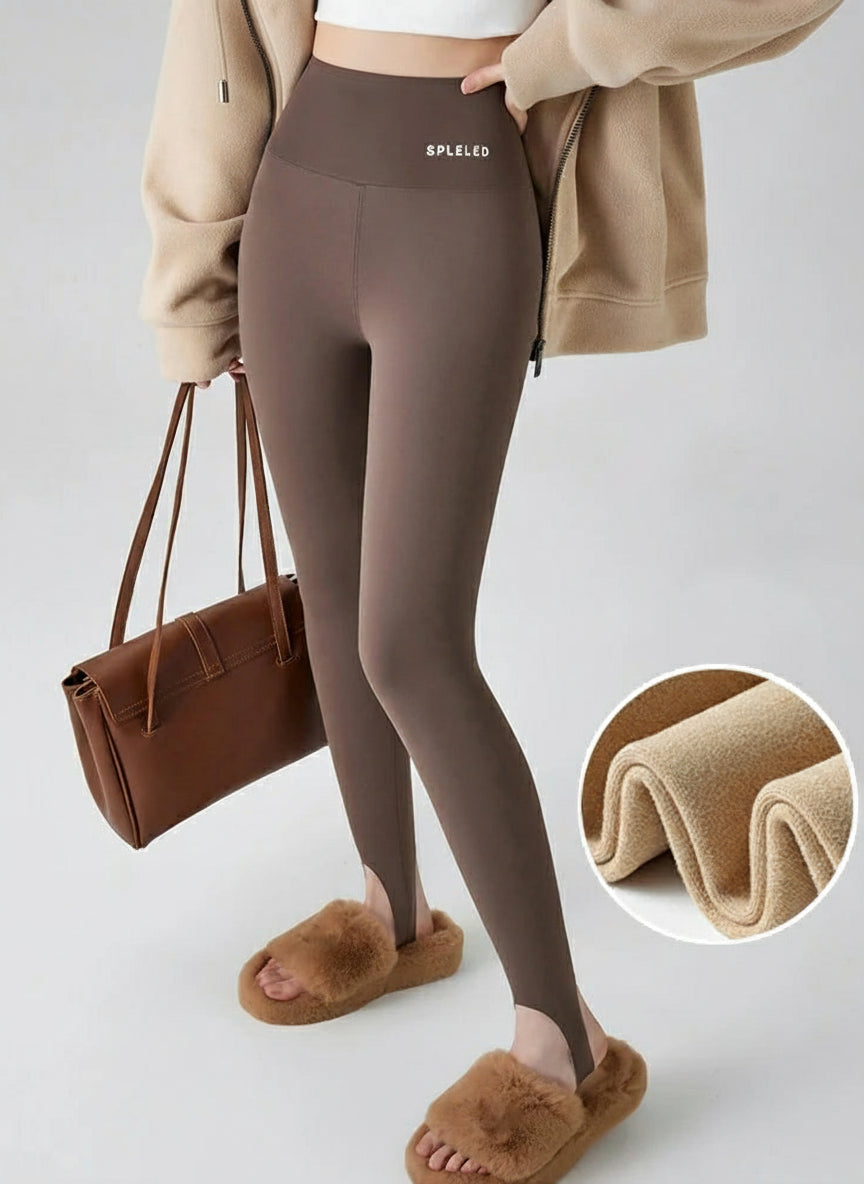 Rabbit Fleece Thicken Boots Leggings
