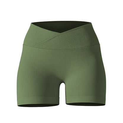 Cross-Waist Fitness Shorts