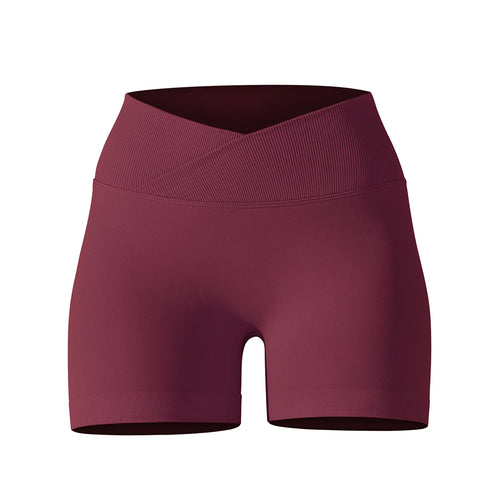 Cross-Waist Fitness Shorts