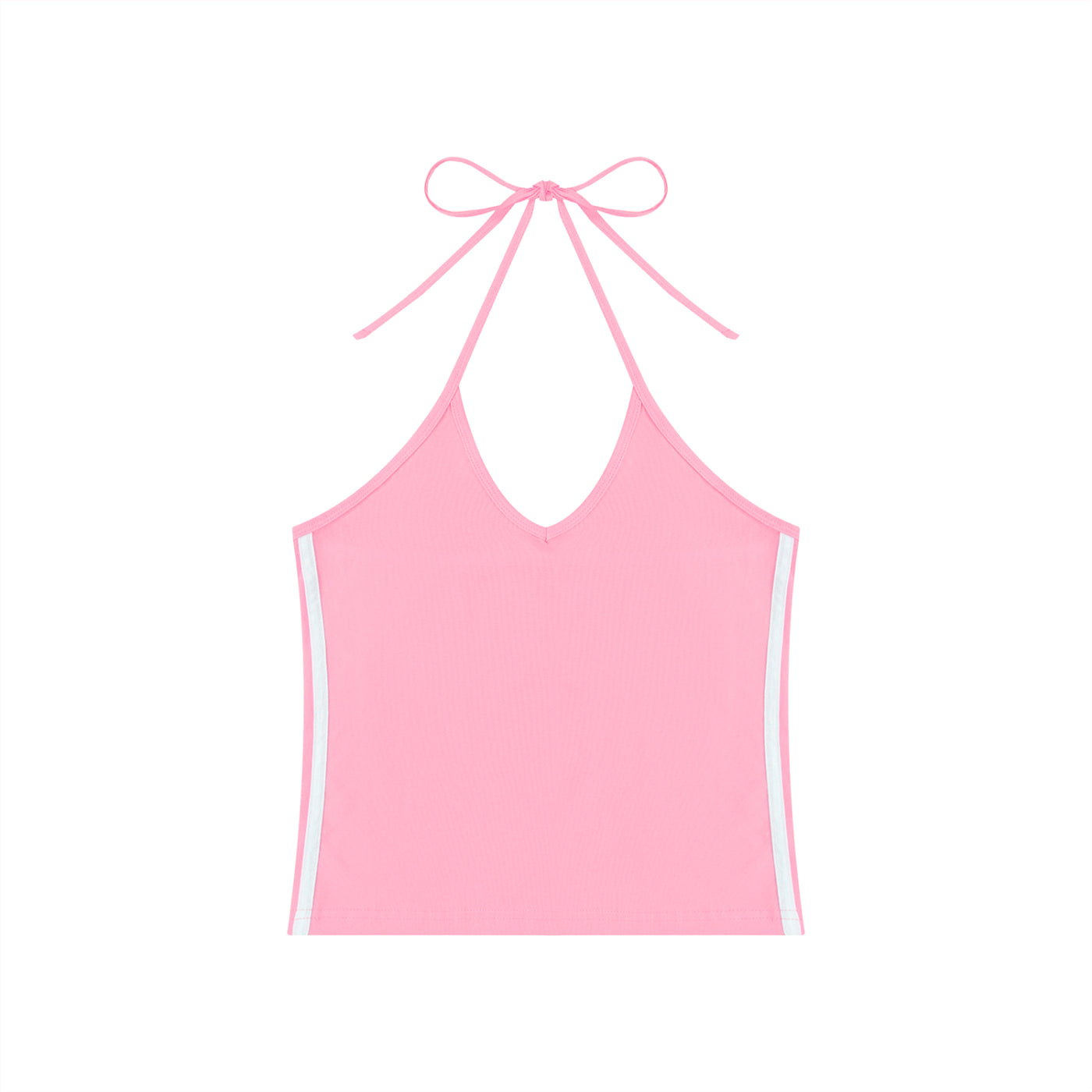 Women's Color Block Halter Crop Tank Top