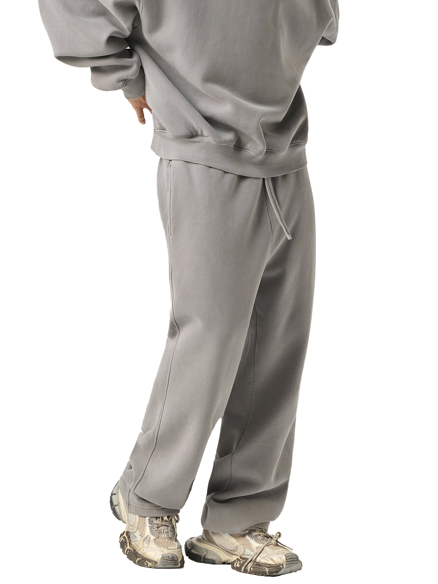Frayed Enzyme Washed Fleece Sweatpants