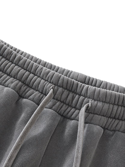 Frayed Enzyme Washed Fleece Sweatpants