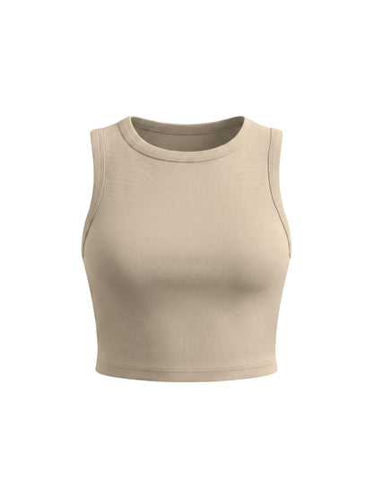 Women's Tight Crewneck Crop Tank Top