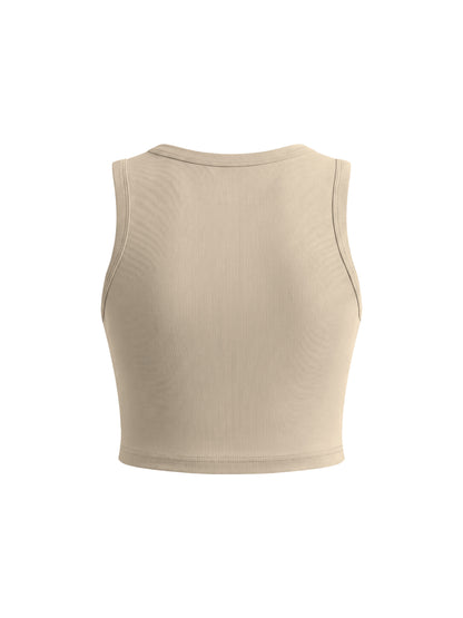 Women's Tight Crewneck Crop Tank Top