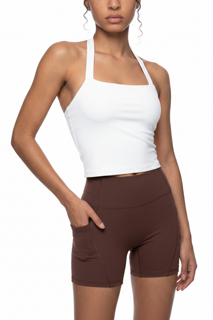 Women's Halter Crop Sports Bra
