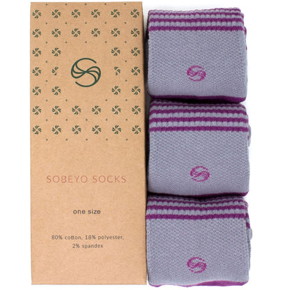 Striped No Show Performance Sock - 3 Pack